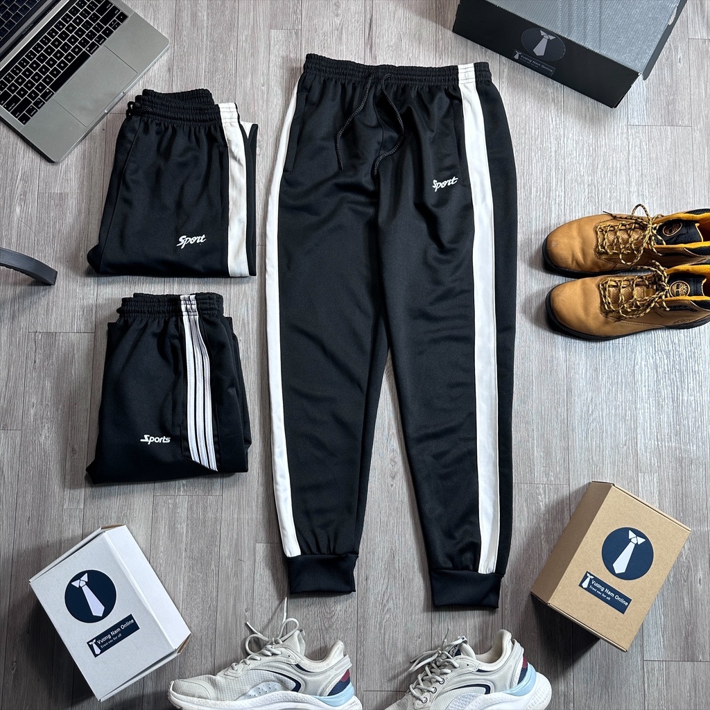 Quần thể thao nam dài túi khóa kéo đẹp vải thun co giãn form ôm X115L