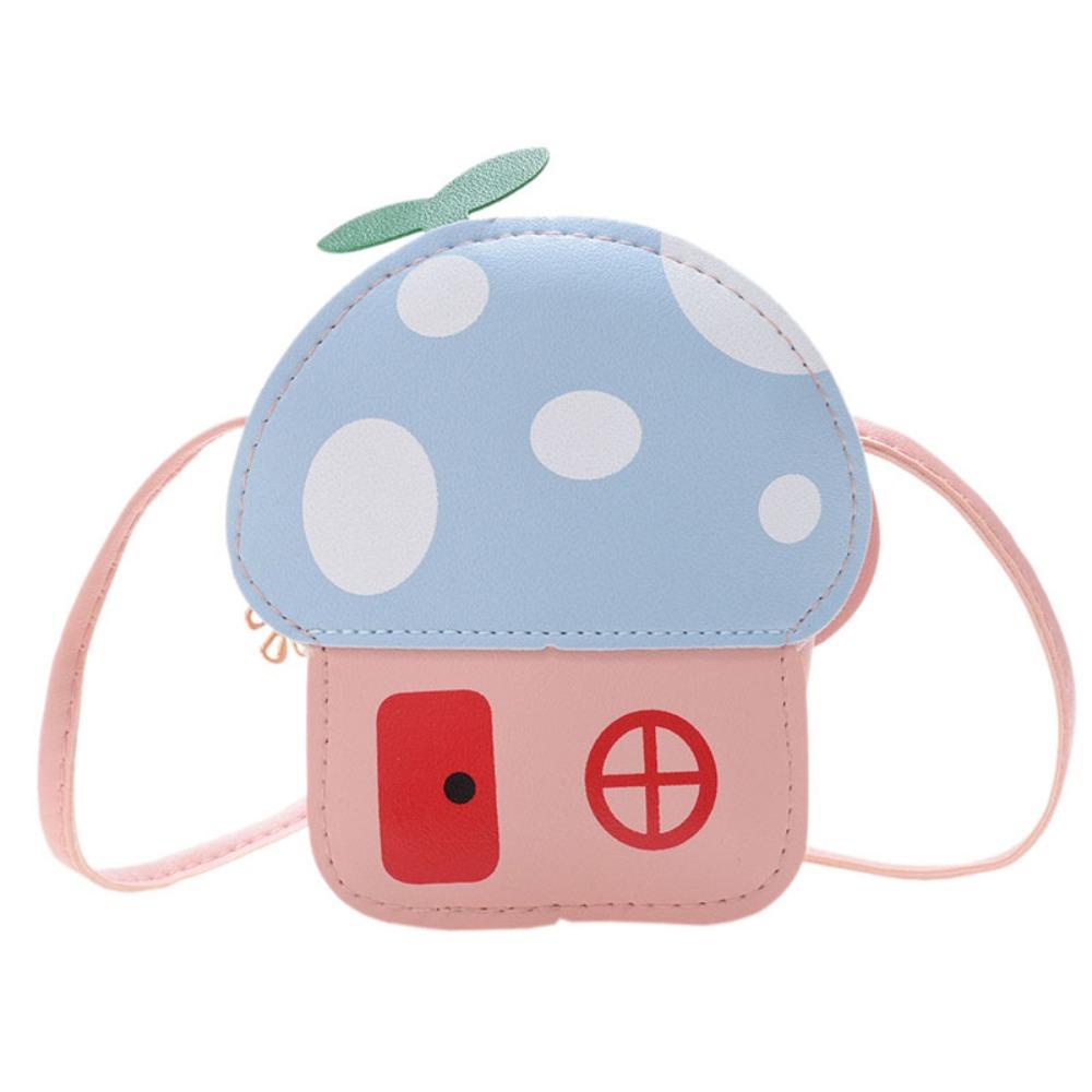 Mihan1 Túi Đeo Vai mini Bằng Da pu Hình Nấm Nhiều Màu Sắc Dễ Thương Cho Bé