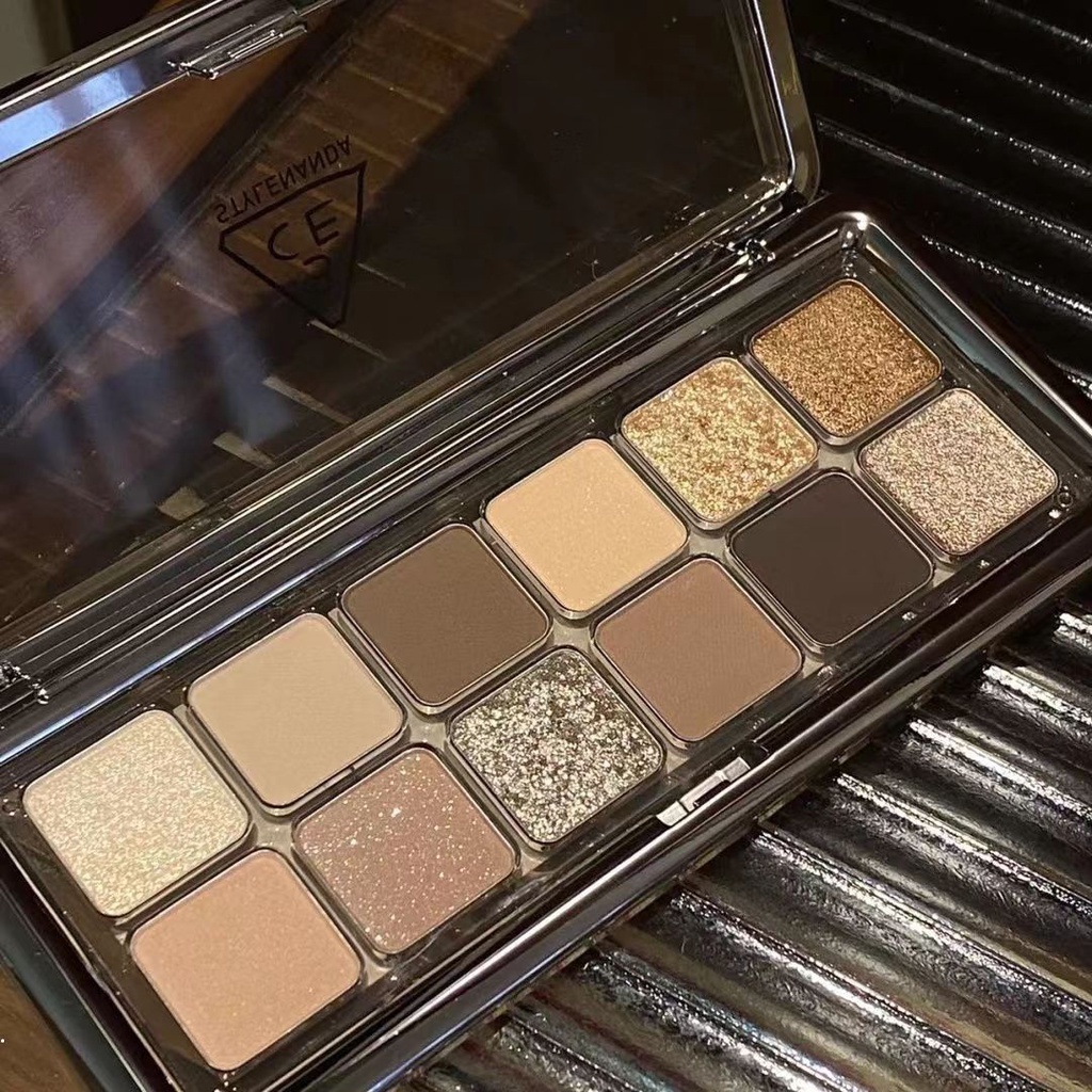 Bảng Phấn Mắt 12 Màu Lì Và Ánh Ngọc Trai Lấp Lánh Kết Hợp Trang Điểm Kháng Nước Và Lâu Trôi