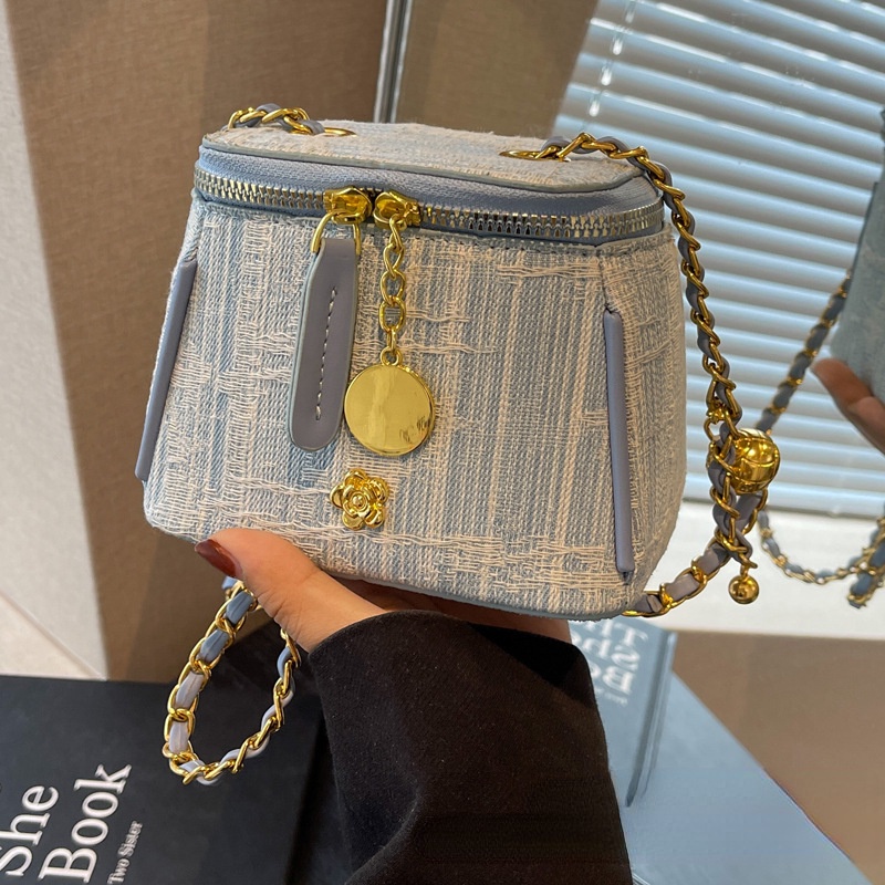 Jasmine Túi Đeo Chéo denim Dây Chuỗi Xinh Xắn Dành Cho Nữ