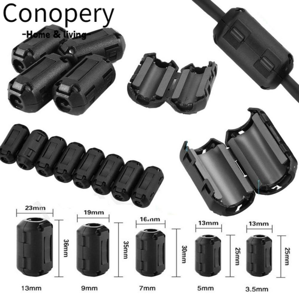 Conopery Vòng Kẹp Cố Định Dây Cáp emi rfi Chống Ồn Chống Nhiễu 3.5 / 5 / 7 / 9 / 13mm Màu Đen