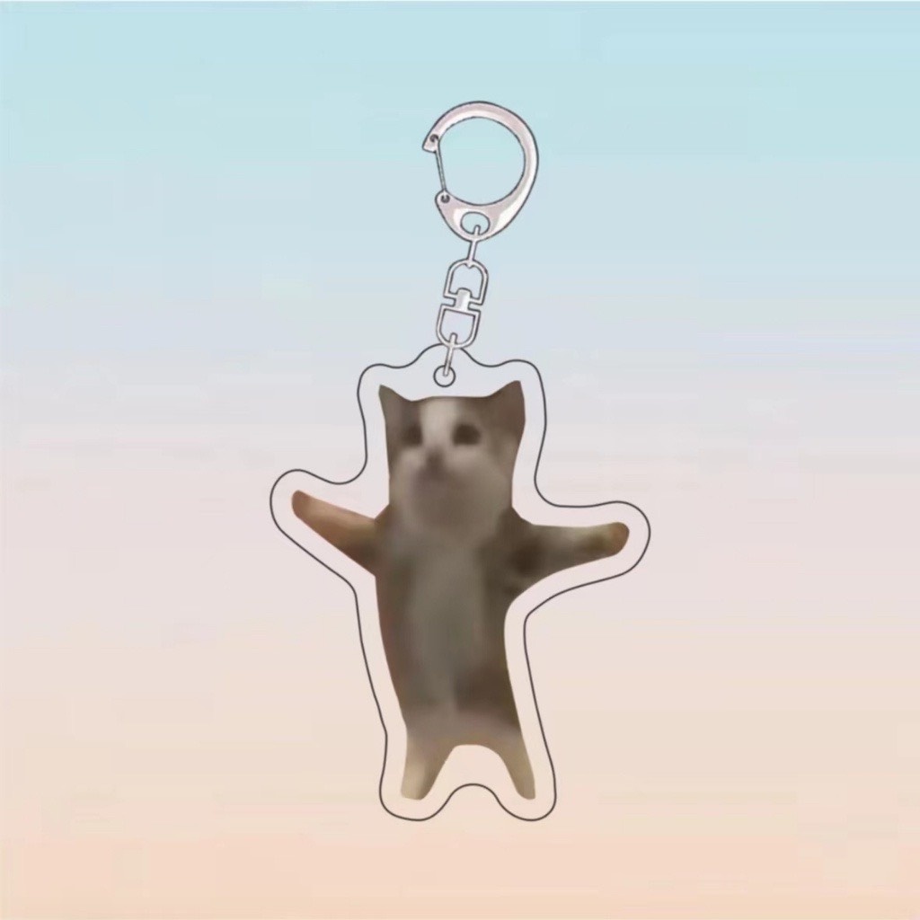 Móc Khóa 4cm Hình Chú Mèo Đeo Sách Ăn Thịt Chuối Ngộ Nghĩnh Đáng Yêu Năm 199 NLPSHOP