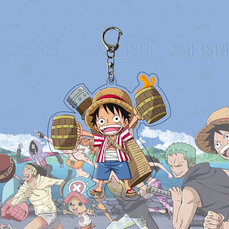 Hoạt Hình 3cm Móc Khóa Acrylic Hình Nhân Vật Luffy Trong One Piece NLSHOP