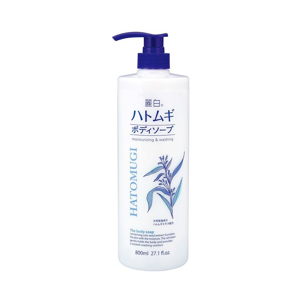 Sữa tắm dưỡng ẩm trắng da Hatomugi Moisturizing Washing của Nhật (chai 800ml) - Hàng Nội Địa Nhật
