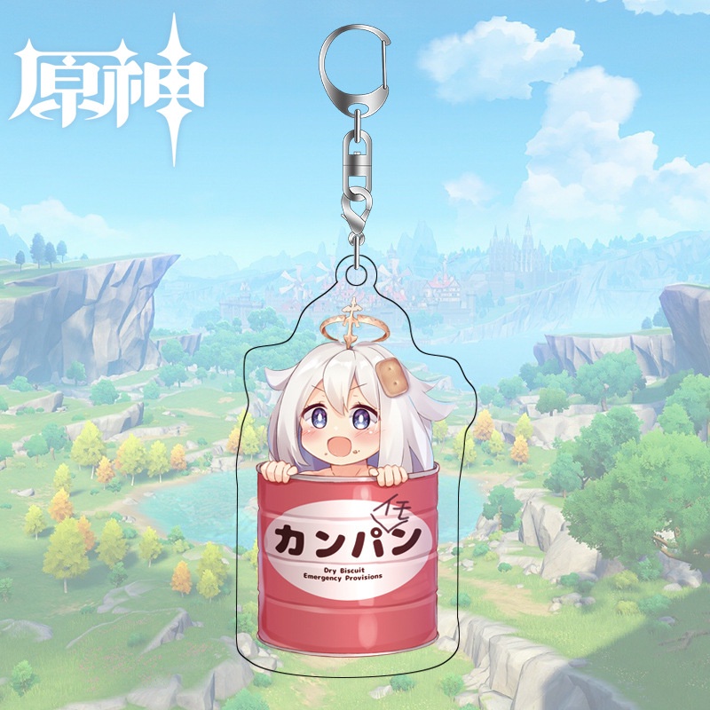 Móc Khóa Acrylic Klee Paimon Phát Quang Thông Gió Dilux Barbara NLSHOP