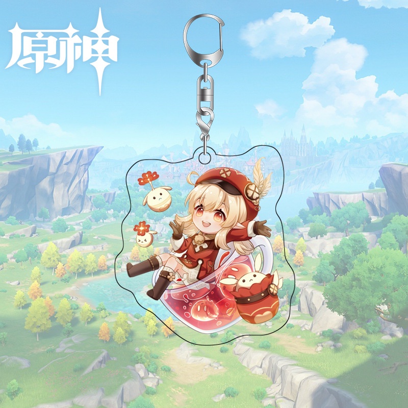 Móc Khóa Acrylic Klee Paimon Phát Quang Thông Gió Dilux Barbara NLSHOP