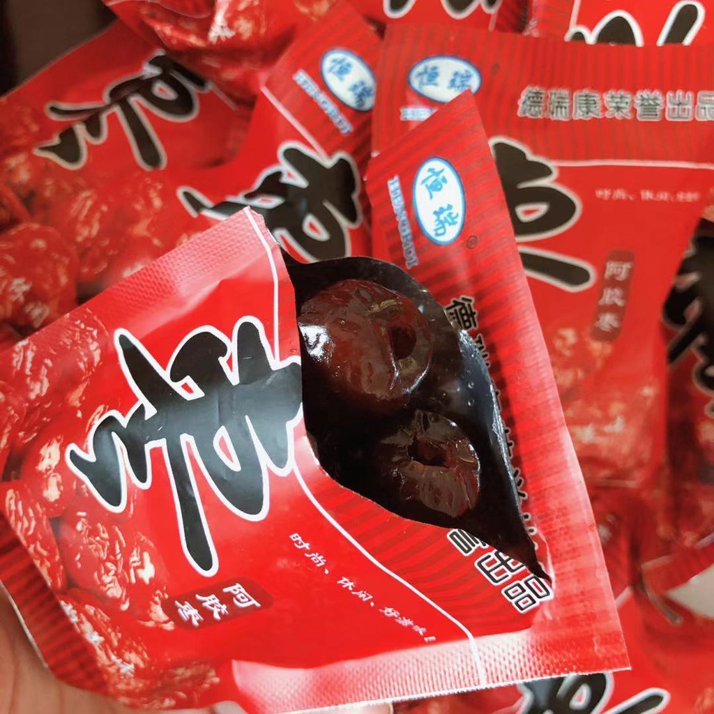 Nhà máy bán hàng trực tiếp gói nhỏ độc lập Ejiao táo tàu không hạt kẹo chà là vàng sợi kẹo chà là bán buôn súp