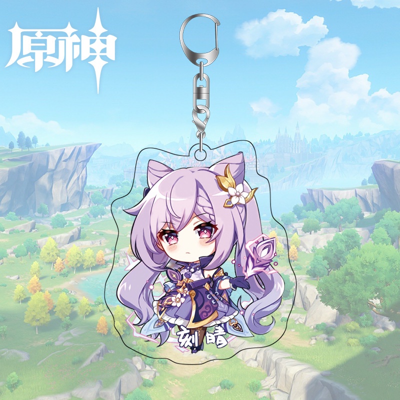 Móc Khóa Acrylic Klee Paimon Phát Quang Thông Gió Dilux Barbara NLSHOP