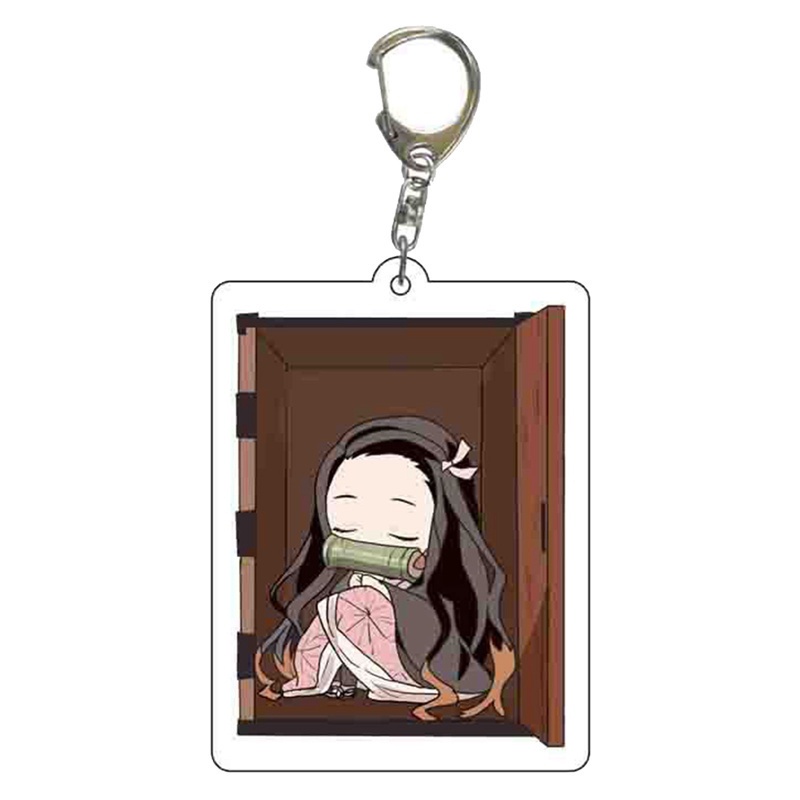 Móc Khóa Nhựa Pvc Mềm Hình Nhân Vật Kimetsu No Yaiba Kamado Nezuko Tanjirou NLSHOP