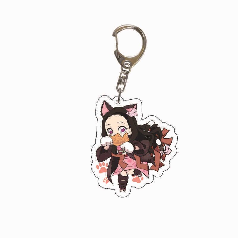 Móc Chìa Khóa 3cm Bằng Acrylic Hình Nhân Vật Anime Demon Slayer NLSHOP