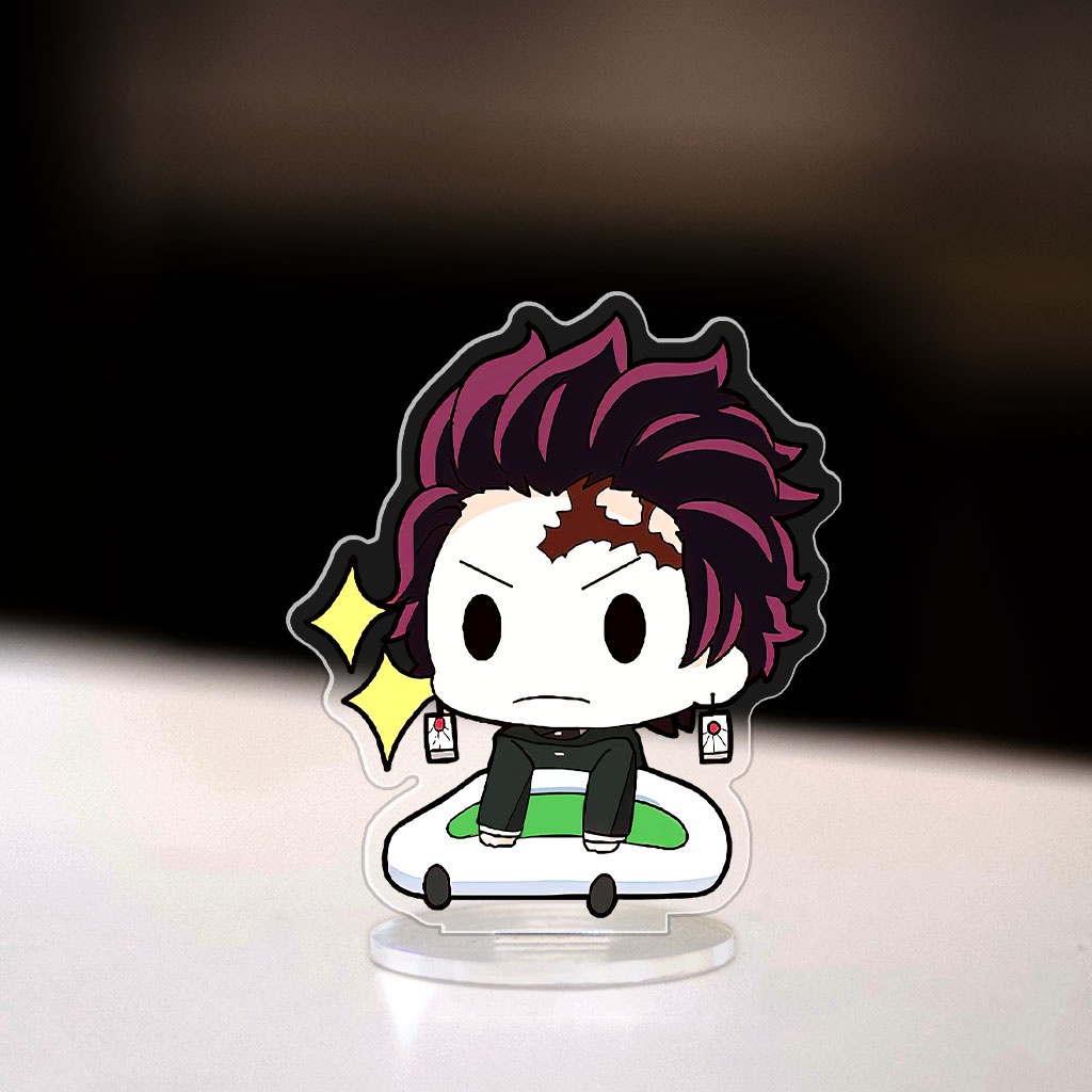 Mô hình đứng standee Kimetsu No Yaiba nằm ngủ nhân vật Tanjiro Nezuko trang trí bàn làm việc cao 8cm NLSHOP