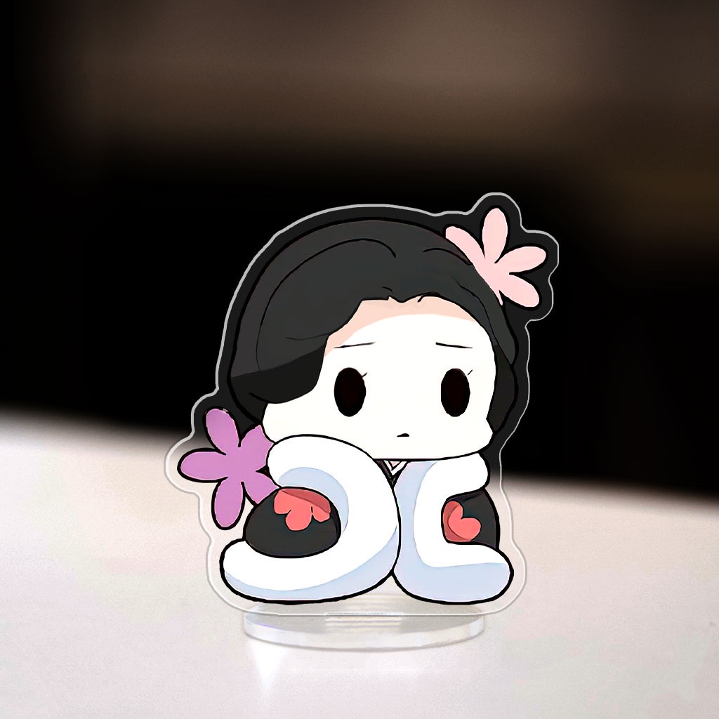 Mô hình đứng standee Kimetsu No Yaiba nằm ngủ nhân vật Tanjiro Nezuko trang trí bàn làm việc cao 8cm NLSHOP