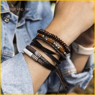 Arin Vòng Tay Da pu handmade Thời Trang Cho Nam