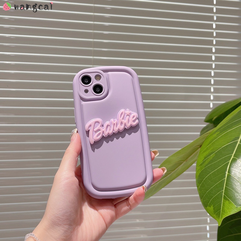 Ốp Điện Thoại Mềm Nhám Hình Búp Bê barbie 3d Có Túi Khí Chống Sốc Cho iphone 14 plus 13 12 11 pro xs max xr x