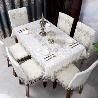 Khăn trải bàn tròn thêu ren hoa sang trọng