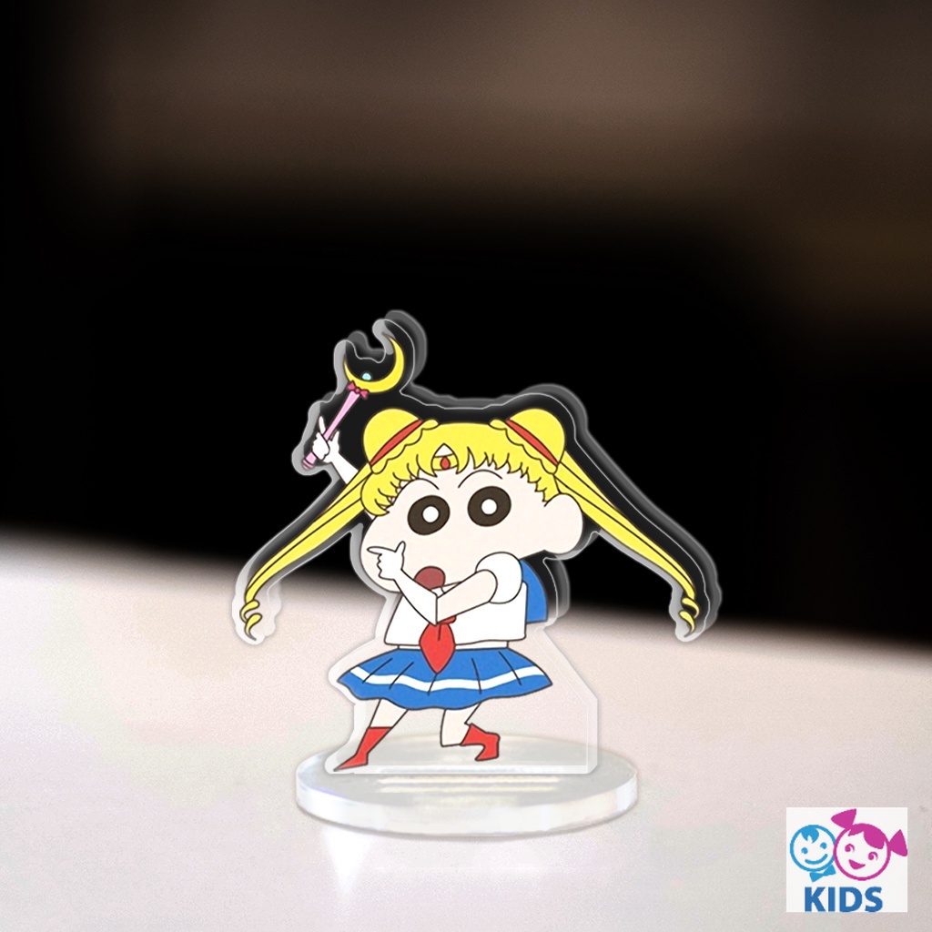 Mô hình Mini Shin Cậu Bé Bút Chì Shinnosuke Nene Masao Sato Standee Chibi trang trí góc học tập cao 3cm NLP