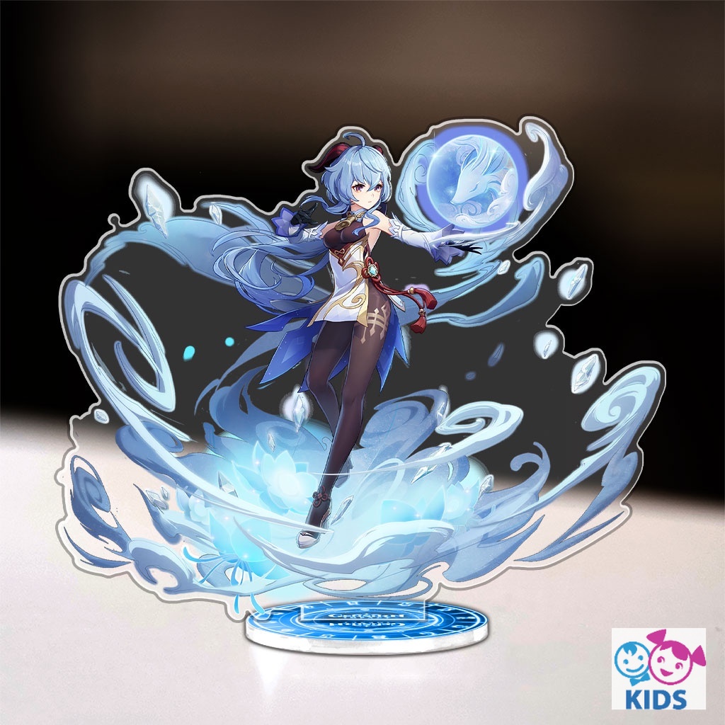 Mô hình 12cm genshin impact standee các nhân vật Xiao Zhongli Venti Albedo Ayato Kimisato trang trí góc học tập