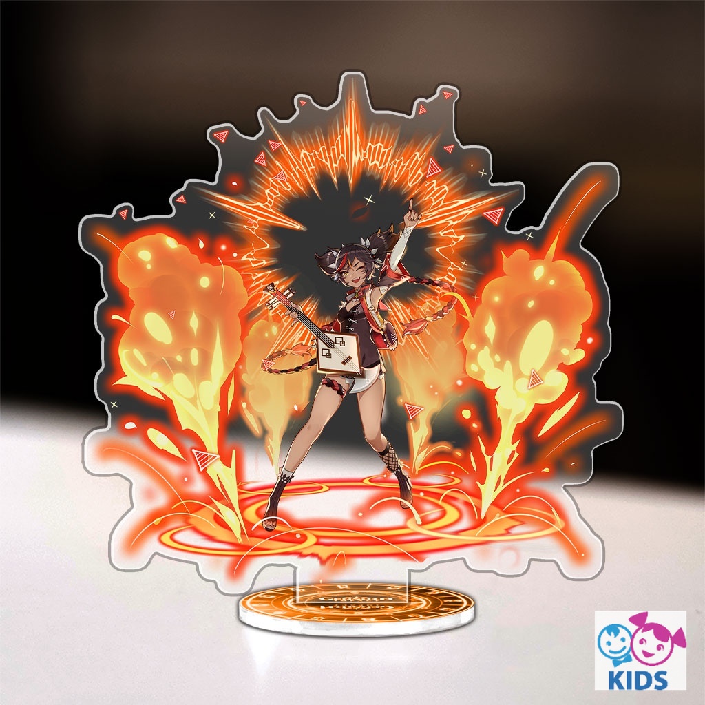 Mô hình 12cm genshin impact standee các nhân vật Xiao Zhongli Venti Albedo Ayato Kimisato trang trí góc học tập