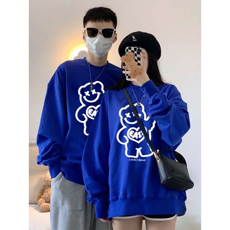 Áo nỉ hoodie hình gấu cute cặp đôi mặc phong cách xuân thu 2023 thiết kế dáng rộng