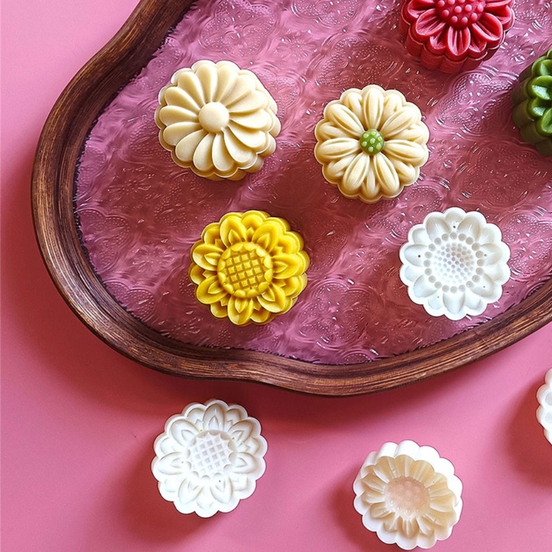 Ivy Khuôn Làm Bánh Trung Thu Họa Tiết Dập Nổi Bằng Da Bò