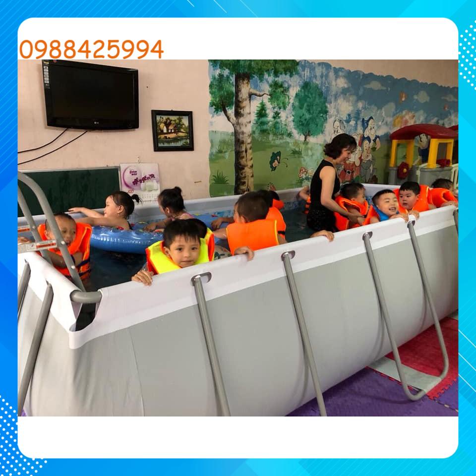 Bể bơi khung kim loại cao cấp mã 56441 kích thước 4m x 2m x 1m cho cả nhà