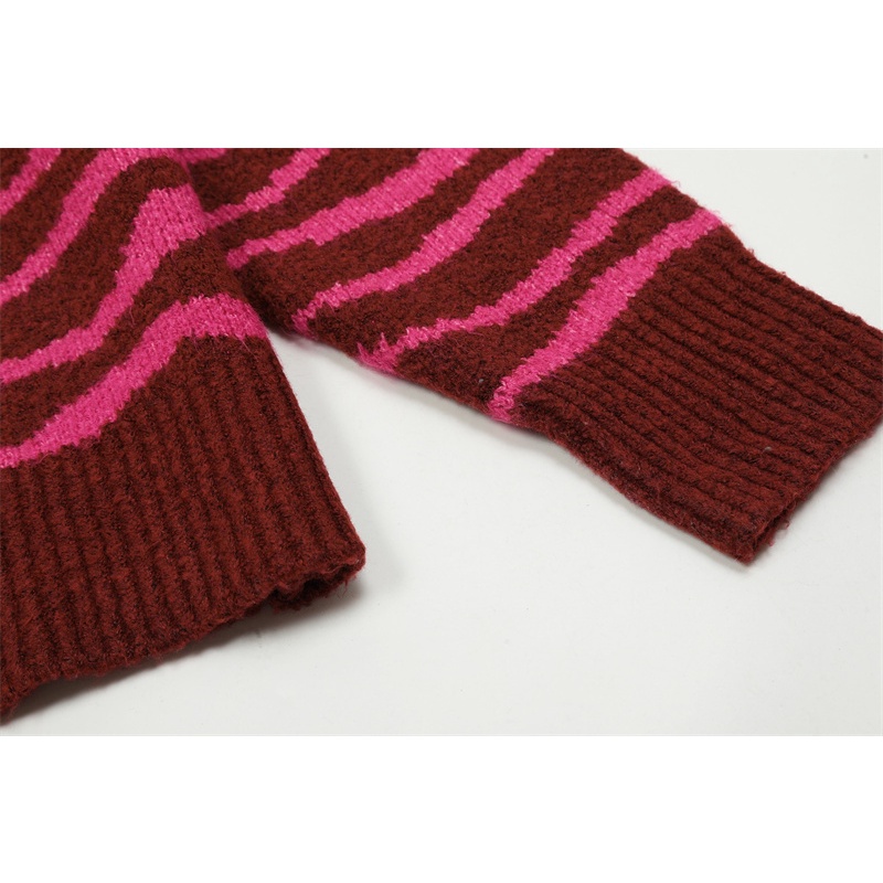 Áo Sweater Dệt Kim Tay Dài Cổ Tròn Thêu Hình Mặt Cười Thời Trang Đường Phố dr28w Cho Nam Và Nữ