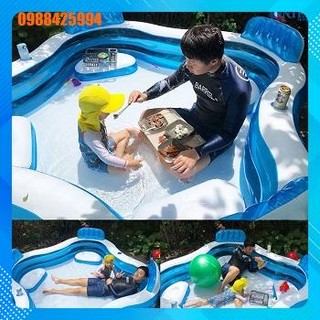 Bể bơi phao salon 229x229x66 cm 56475 cho cả gia đình