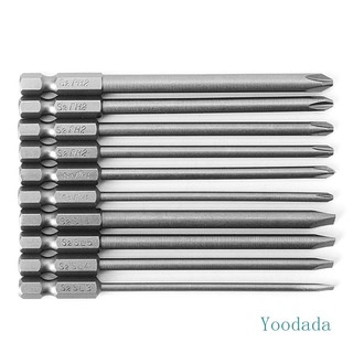 Set 10 đầu nối tua vít nam châm ph2 s2 bằng thép 1 4 hex shank 100mm 100mm