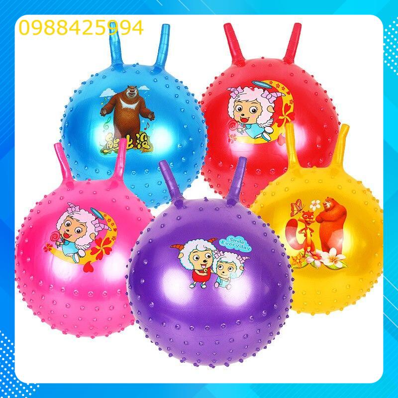 Bóng nhún gai có tay cầm 2 tai vận động cho bé đường kính 45cm