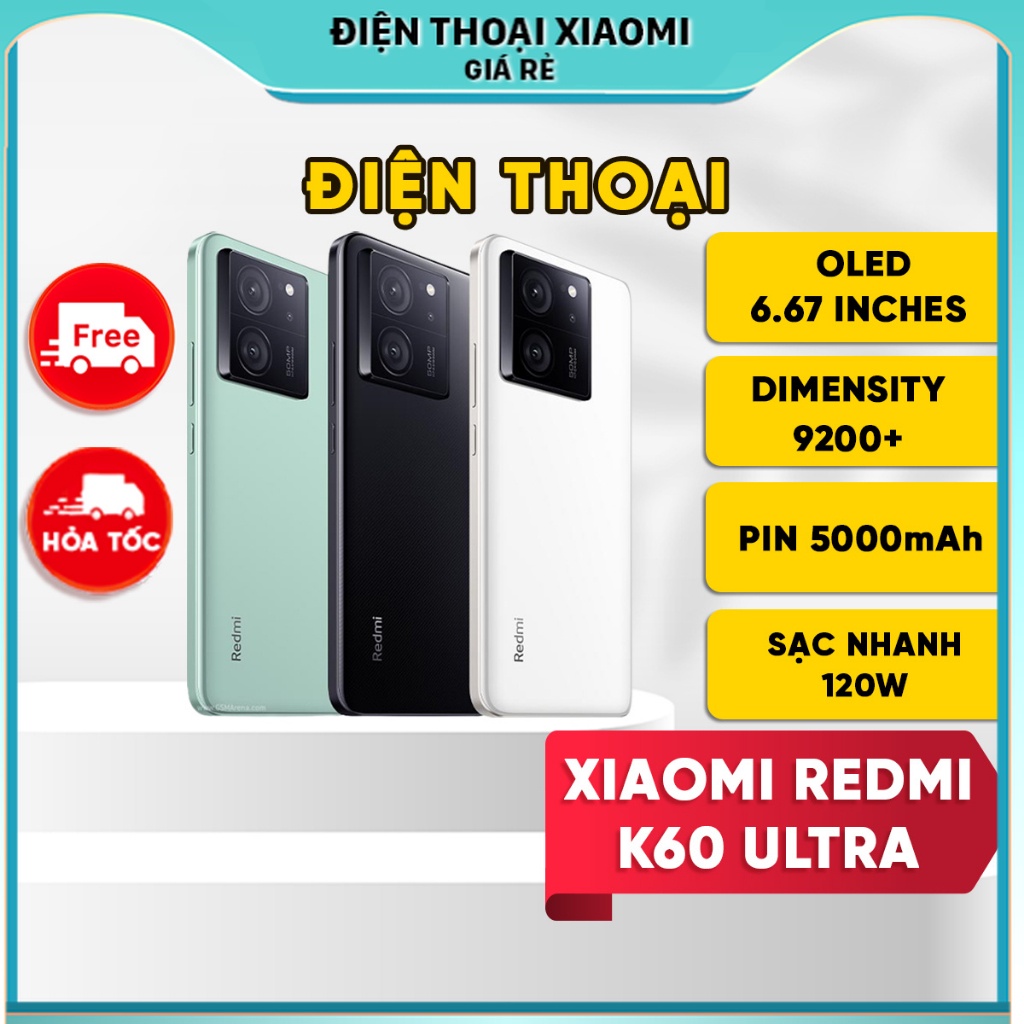 Điện Thoại Xiaomi Redmi K60 Ultra 5G  - Dimensity 9200+