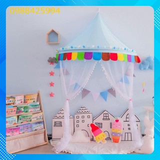Lều treo tường cho bé, lều trang trí góc thư viện cho bé xinh xắn