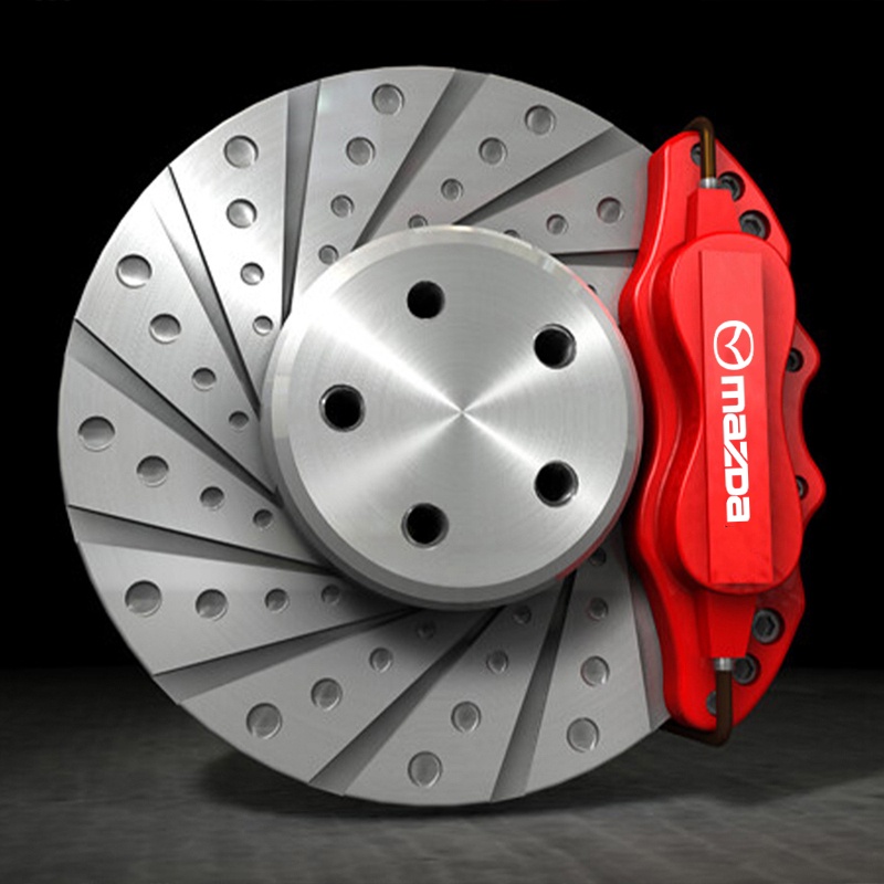 Bộ 6 Miếng Dán Trang Trí Phanh Bánh Xe Hơi mazda 3 cx5 cx30 6 cx5 Bằng Chất Liệu vinyl