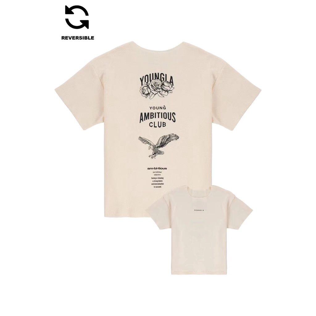 Áo Thun cotton Tay Lửng In Họa Tiết Tương Phản Trẻ Trung Cho Nam Nữ