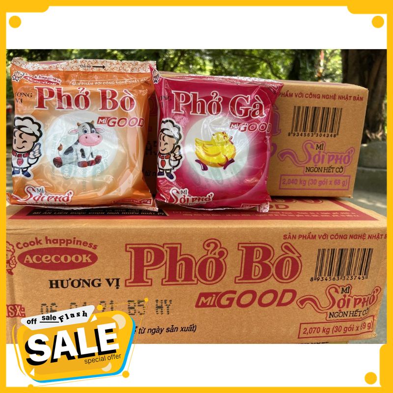 1 thùng phở gà Good 30 gói hãng Acecook