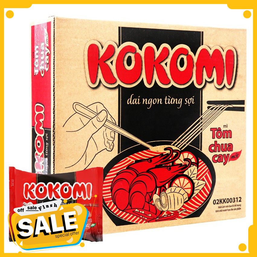 Mì Kokomi Tôm Chua Cay 30 Gói 65g
