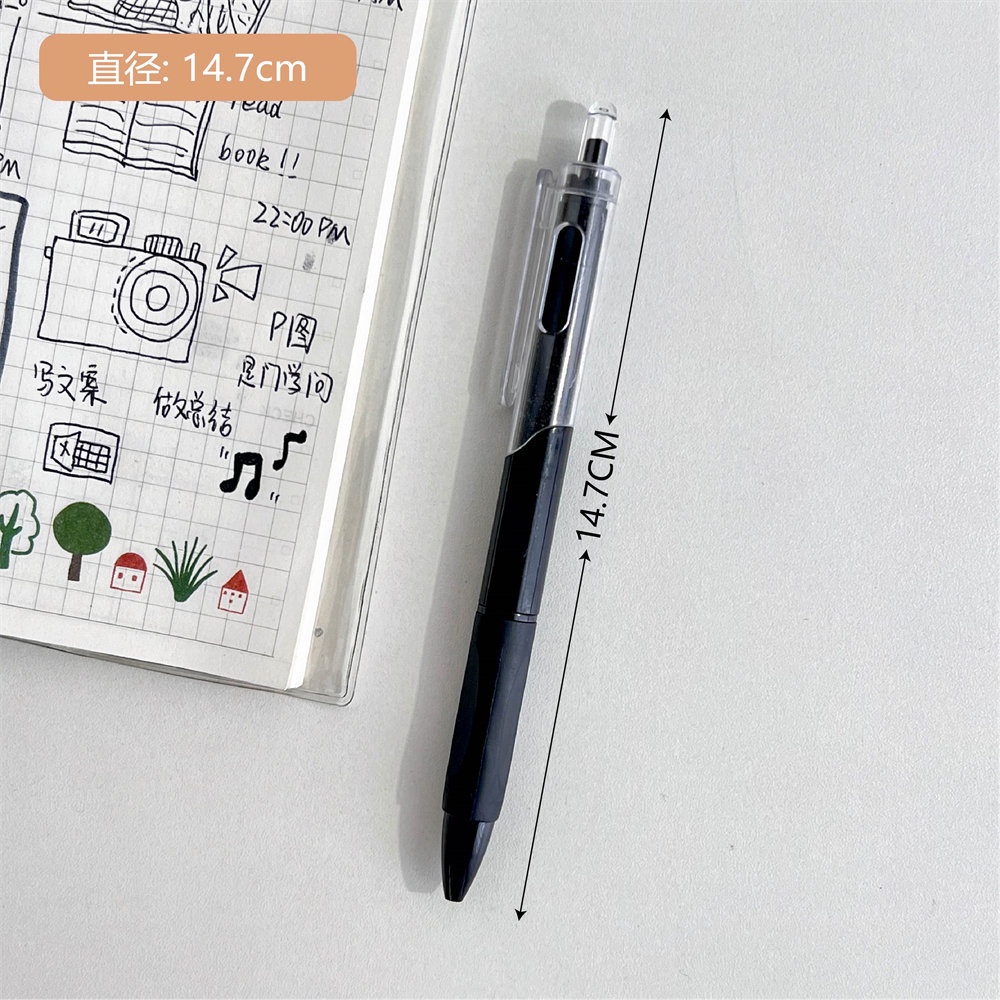 Bút Mực Đen Ngòi 0.5Mm Nhanh Khô Kiểu Dáng Đơn Giản Cho Học Sinh