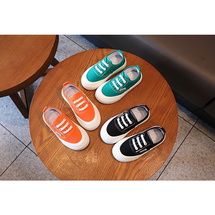 Giày Vải canvas Màu Trơn Phong Cách Mới Mùa Thu 2023 Cho Bé Gái