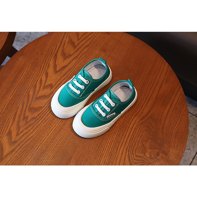 Giày Vải canvas Màu Trơn Phong Cách Mới Mùa Thu 2023 Cho Bé Gái