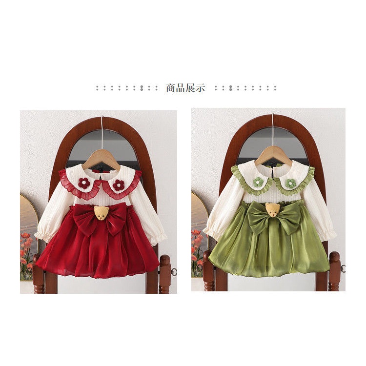 Đầm Công Chúa Phong Cách Phương Tây Thời Trang Mùa Thu Cho Bé Gái