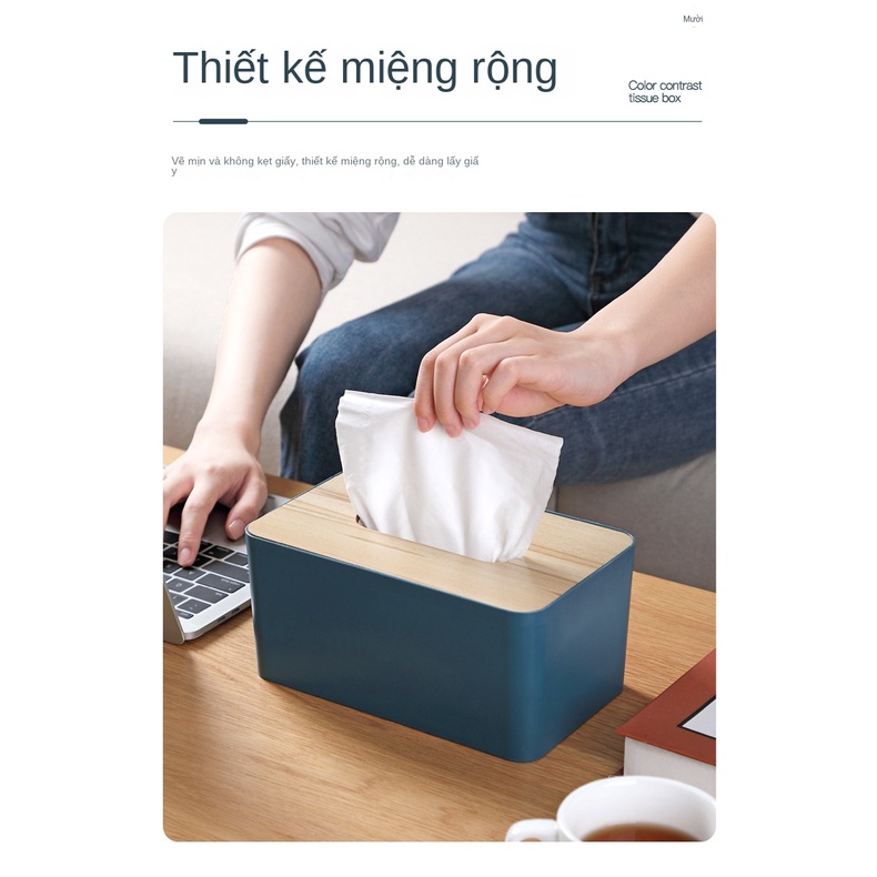 Hộp Đựng Khăn Giấy Để Bàn Đa Năng Phong Cách Bắc Âu Đơn Giản k2y8