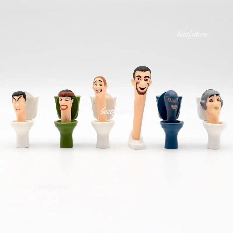 Skibidi Mô Hình Nhân Vật game toilet Trang Trí Bàn Làm Việc