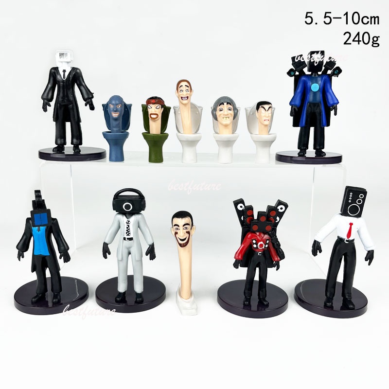 Skibidi Mô Hình Nhân Vật game toilet Trang Trí Bàn Làm Việc