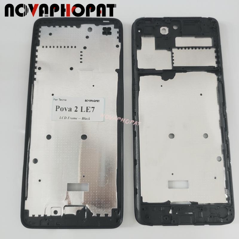 Novaphopat Khung LCD Phía Trước Vỏ Khung Xe Giá Đỡ Viền Cho Tecno Pova 2 LE7