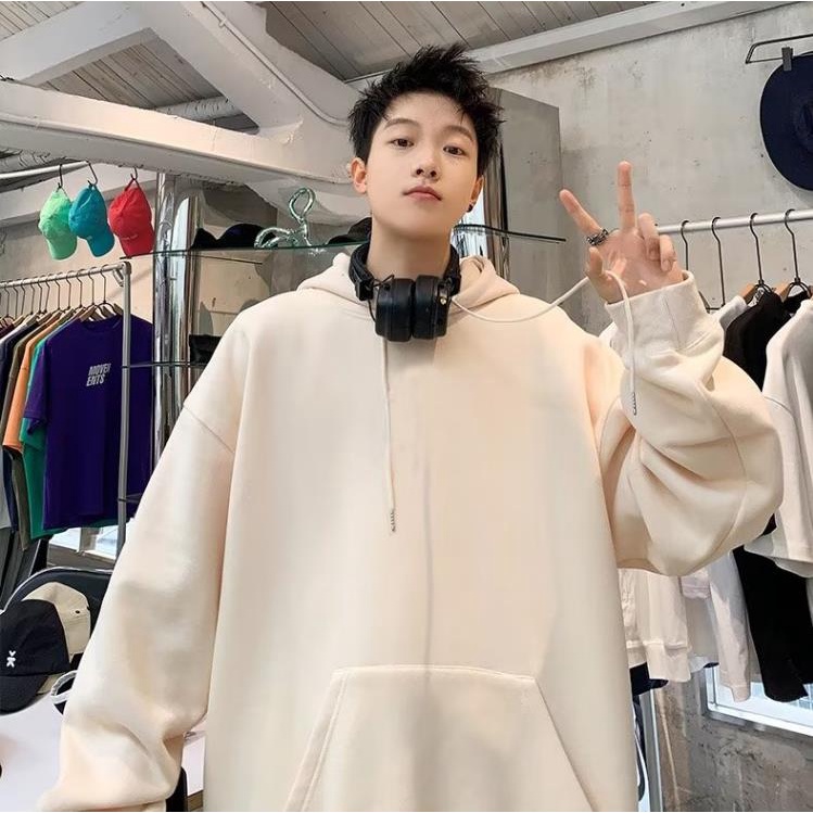 Áo hoodie Nhung Dày Dặn Cổ Tròn In Hoạt Hình 7 Màu Lựa Chọn Phong Cách Nhật Bản Cho Nam size m-5xl