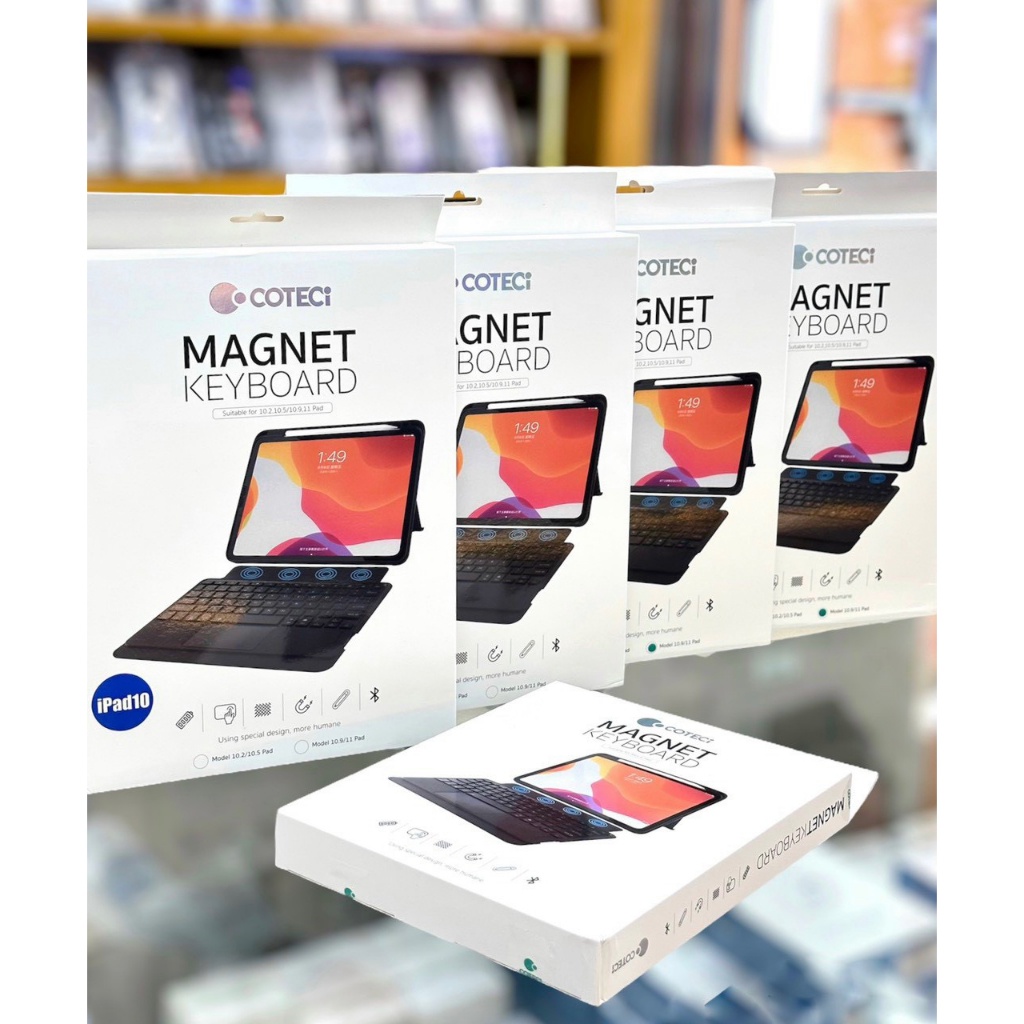 Bao da bàn phím kèm chuột Trackpad cho iPad Gen 10 10.9 inch, Pro 11 inch M1 / M2 ,Gen 9, 12.9 inch 