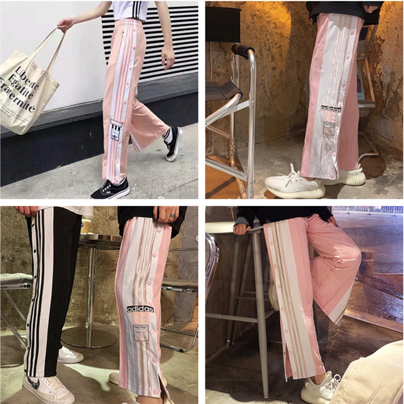Quần Thể Thao Ống Suông Lưng Cao Cài Nút Bên Hông 100% Cho Nam Và Nữ cz0679