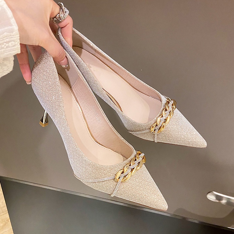 Hong Kong Premium shoes❥Giày Cao Gót Mũi Nhọn Thời Trang Dành Cho Nữ