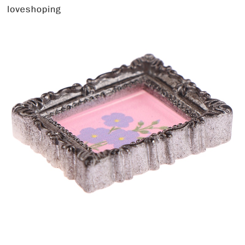 Set 2 Khung Tranh Sơn Dầu Cổ Điển mini 1: 12 Trang Trí Nhà Búp Bê