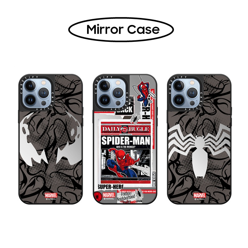 Casetify Marvel Ốp Điện Thoại Chống Sốc Tráng Gương Hình Spiderman Cho Case iphone 13 14 pro max 12 mini 11 pro xs max x xr 15 pro max