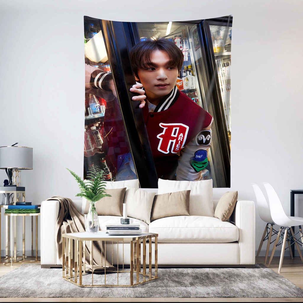 Nct Thảm Treo Tường Trang Trí Có Kẹp Bằng polyester Họa Tiết chenle, Jiasung, jaemin, johnny, mark, chenle ,doyoung, haechan Và jaemin